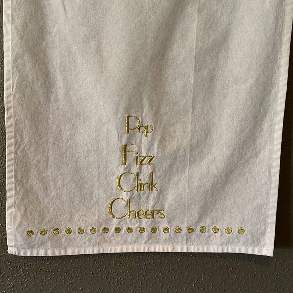Pier 1 Pop Fizz Clink Cheers Kitchen Towel